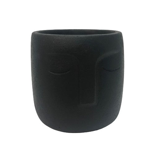 Cement Stoneware Face Planter (4")