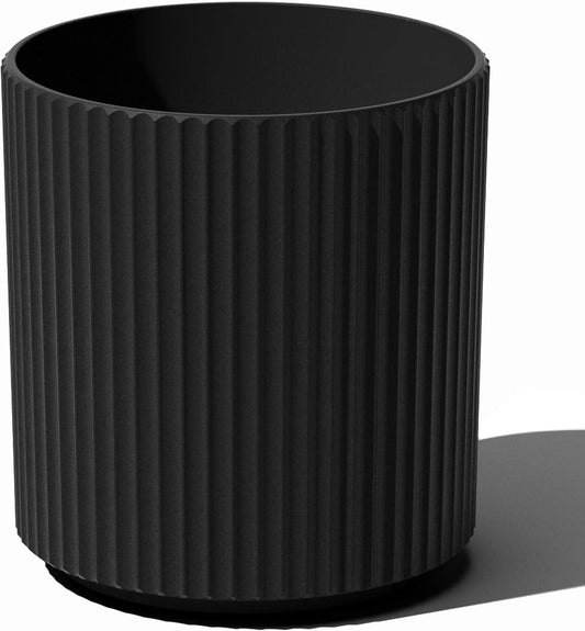 Black Cylinder Planter