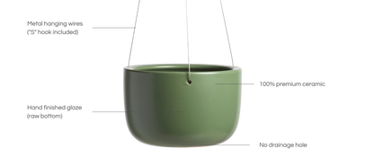 Ceramic Hanging Planter (8")