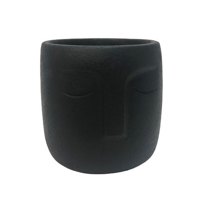 Cement Stoneware Face Planter (4")